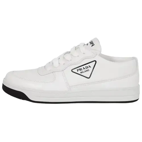 PRADA Leather Minimalist Fashion Low top Skateboard Shoes Women's White