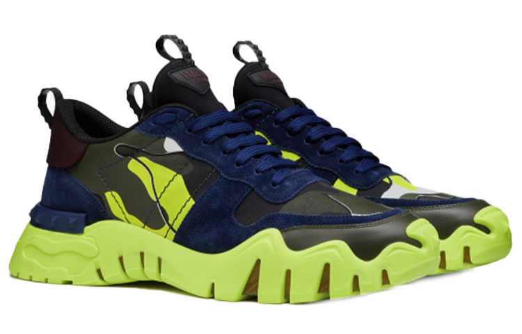 Мужские кеды Valentino Rockrunner Plus (желтый) — фото 3