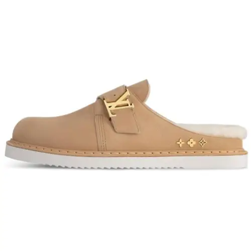 LOUIS VUITTON Easy Closed Toe Slippers Men's Brown