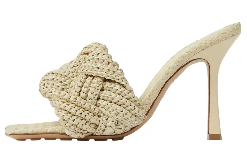 Bottega Veneta Lido Slide Slippers 9cm Women's Ecru