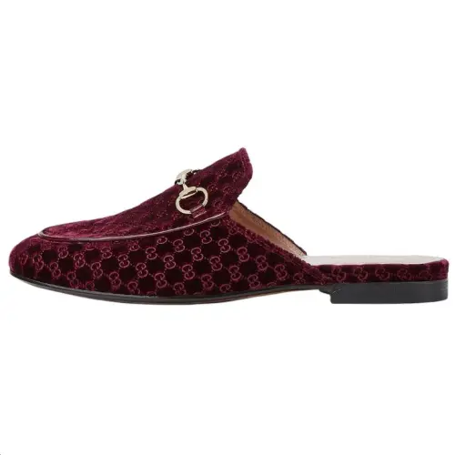 GUCCI Closed Toe Slippers Women's Burgundy