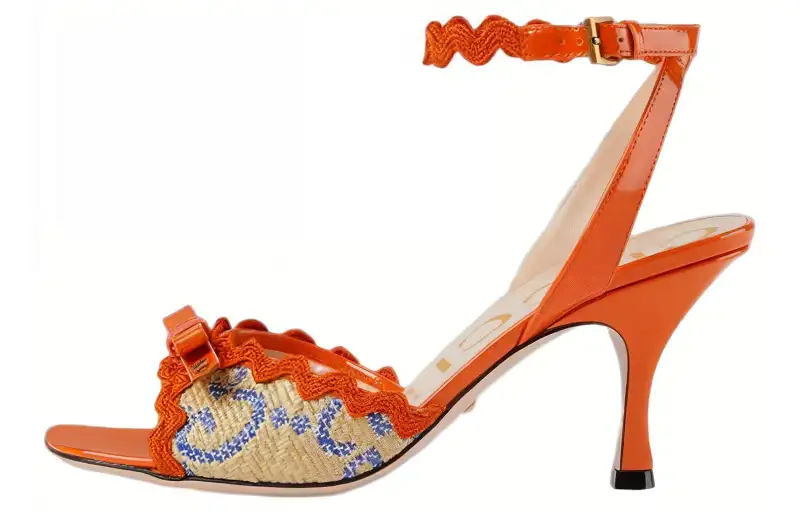 GUCCI One Strap Sandals Women's Orange