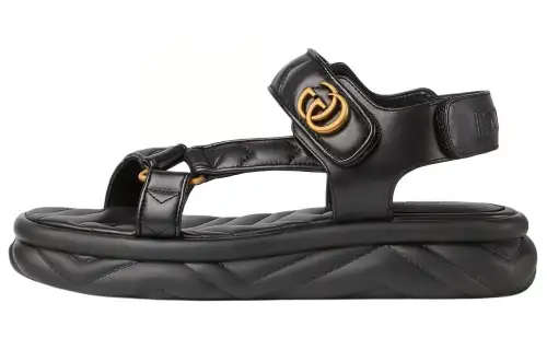 GUCCI Double G Leather Sandals