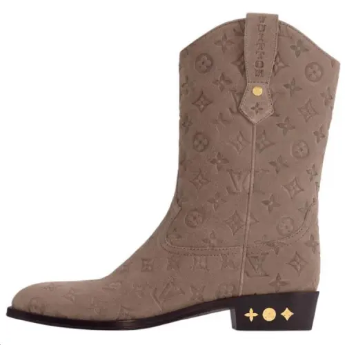 LOUIS VUITTON Rider 2025 Spring Summer Men's Collection Leather Ankle Boots Men's Brown
