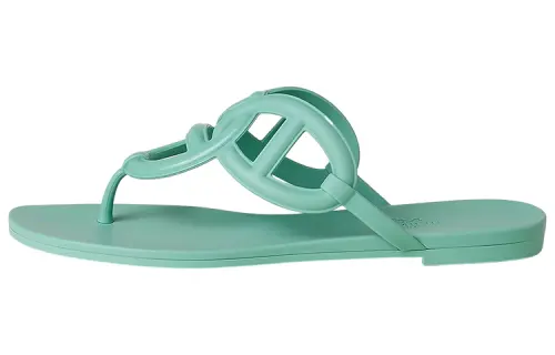HERMES Egerie Flip Flops Women's Green