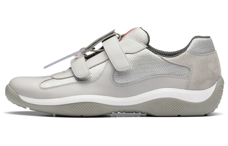 PRADA America's Cup Leather Cushioning Low top Sports Casual Shoes Men's Crystal