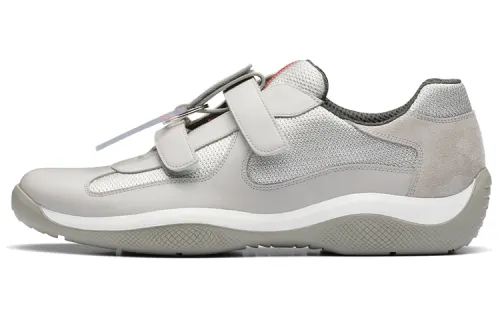 PRADA America's Cup Leather Cushioning Low top Sports Casual Shoes Men's Crystal