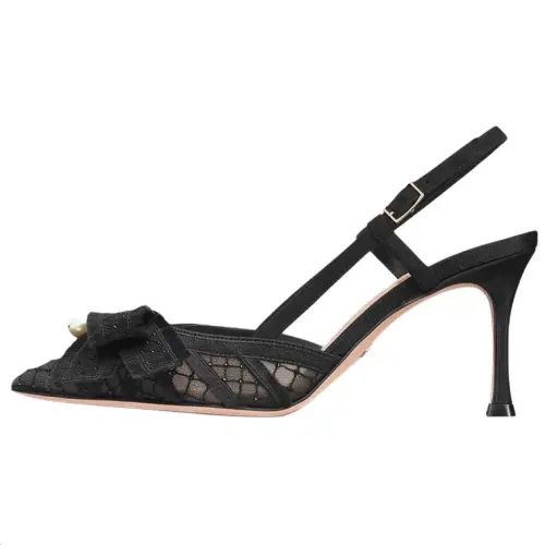 DIOR Adiorable Sheepskin Slim Heel High Heels 8cm Women's