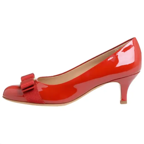 FERRAGAMO Ferragamo Vara trendy tapered heels 5.5cm women's red
