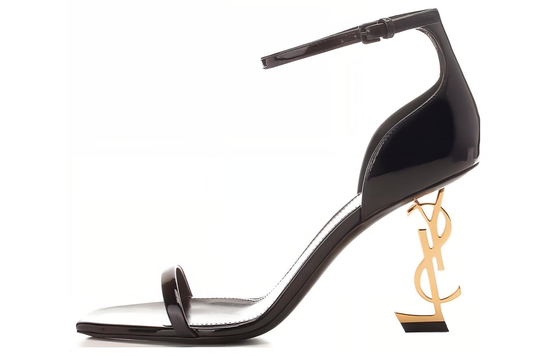 Saint Laurent Opyum 85mm patent-leather sandals Women's