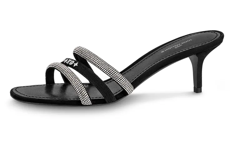 LOUIS VUITTON Appeal Slip on Slide Slippers Women's Black