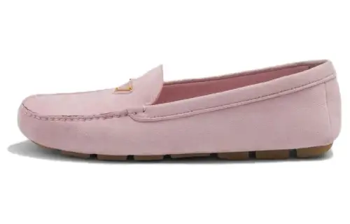 PRADA Leather Casual Shoes Women's Pink