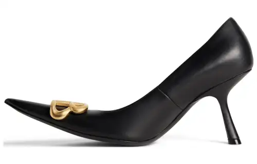 Balenciaga Logo Plaque Pointed Toe Heels Women's