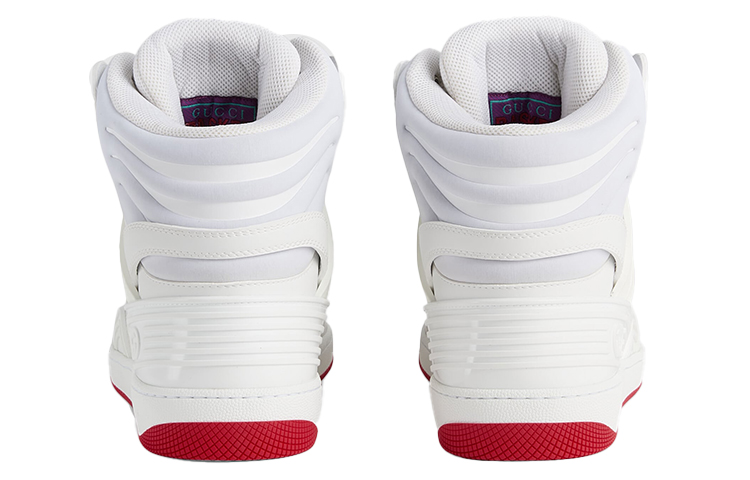 GUCCI Basket High Shoes White Demetra Red