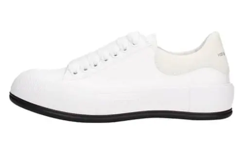 Alexander McQueen Deck Skate Plimsoll Lace Up 'Beige White' Women's