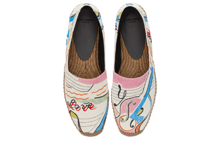 Мужские туфли SAINT LAURENT Espadrilles (белые) — фото 4