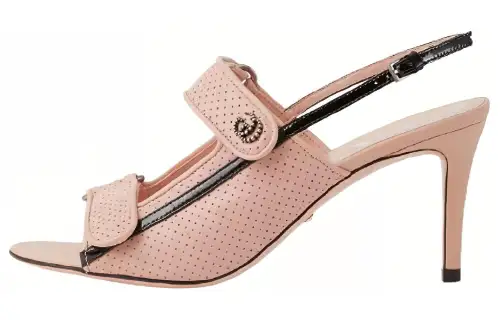 GUCCI Leather One Strap Sandals 7.5cm Women's Light Pink
