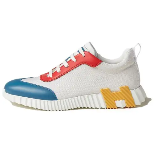 HERMES Bouncing Low top Casual Shoes Men's White