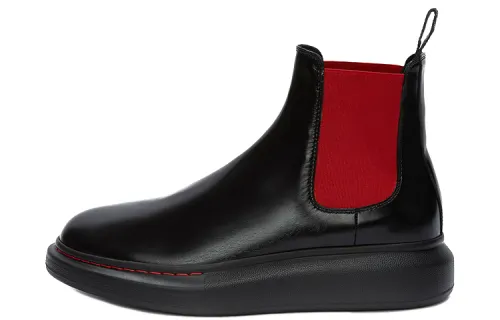 Alexander McQueen Hybrid Chelsea Boot 'Black Red' Women's