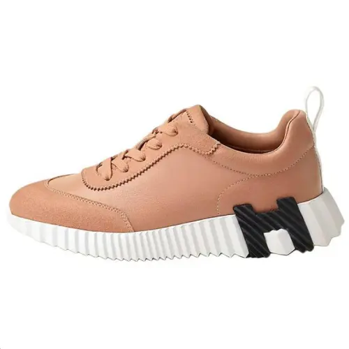 HERMES Bouncing Low top Casual Shoes 4cm Women's Pink