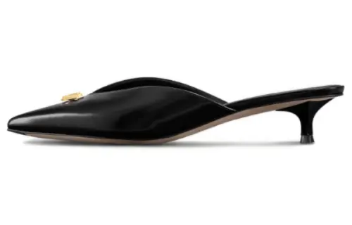 LOUIS VUITTON Stellar Closed Toe Slippers Women's Black