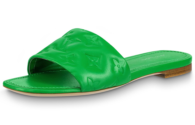 LOUIS VUITTON Revival Slide Slippers Women's Green