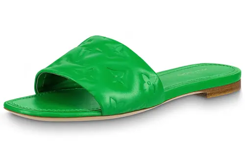 LOUIS VUITTON Revival Slide Slippers Women's Green