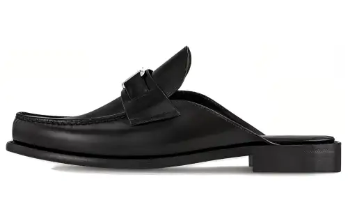 LOUIS VUITTON Major Closed Toe Slippers Men's Black