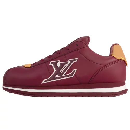 LOUIS VUITTON X Nigo Collaboration Buttersoft FW25 Low top Casual Shoes Men's Bordeaux Red
