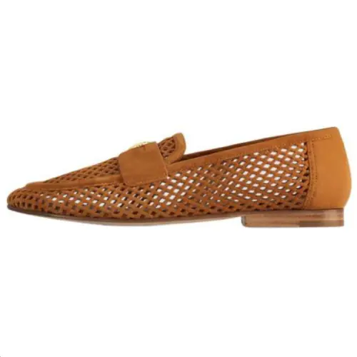 LOUIS VUITTON Soho Suede Loafers Women's Brown