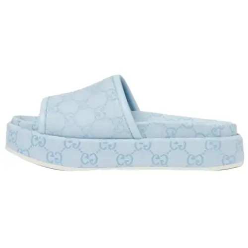 GUCCI Slide Slippers Women's Light Blue