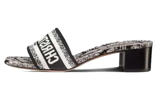 DIOR Dway Slip Resistant Slide Slippers Women's Black White