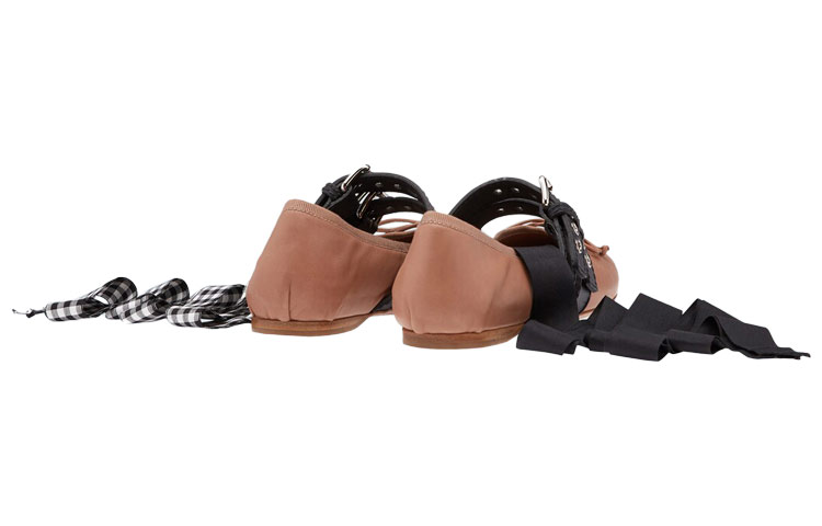 MIU MIU Leather Casual Shoes Women's Nude