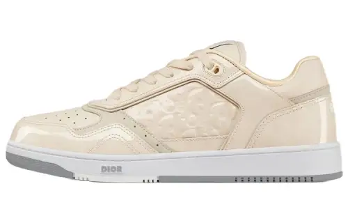 DIOR B27 Low Cream Patent DIOR Oblique Gravity Embbossed