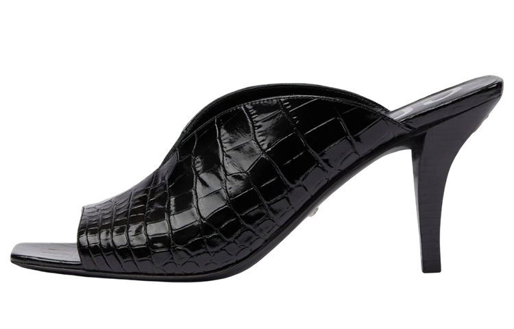 Женские шлепанцы Gucci (черные)