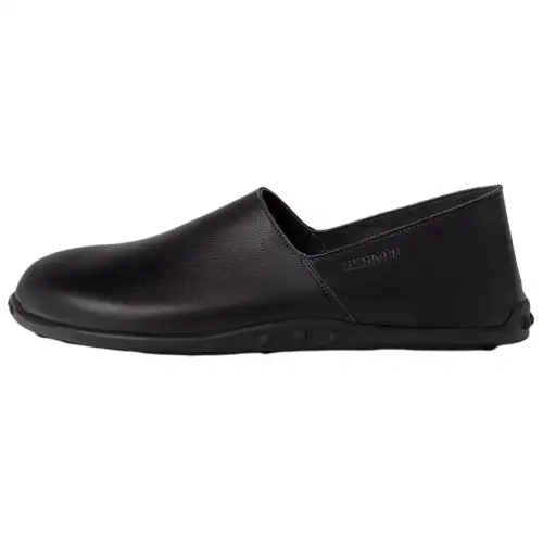 HERMES Kajou Calfskin Casual Shoes Men's Black