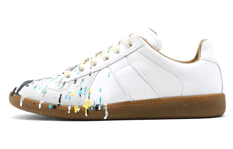 Женские кеды Maison Margiela Replica (бело-коричневые)