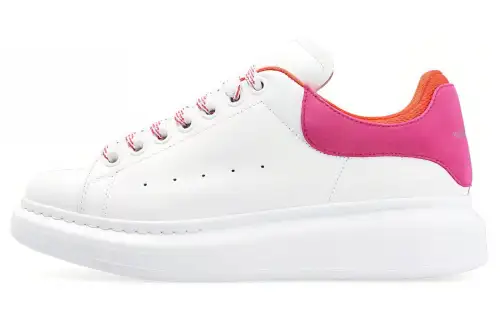 Alexander McQueen Oversized Low Top Sneakers 'White Rose Pink' Women's
