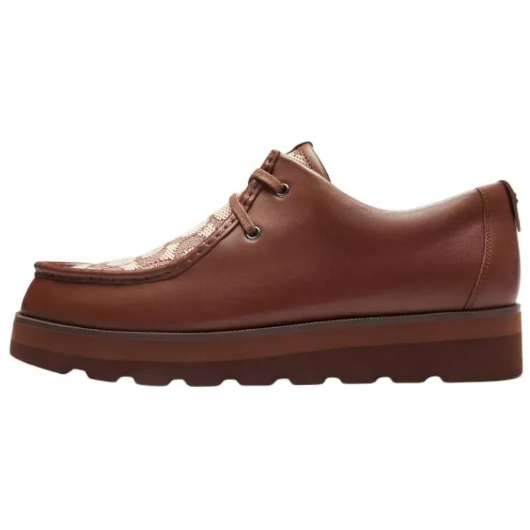 COACH Scott Leather Casual Shoes Men's Beige Brown
