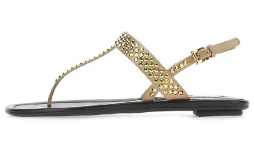 PRADA One Strap Sandals Women's Gold