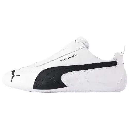 PUMA x Balenciaga Speedcat Cow Leather Low top Casual Shoes Men's White
