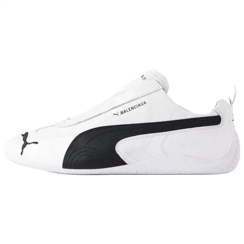 PUMA x Balenciaga Speedcat Cow Leather Low top Casual Shoes Men's White