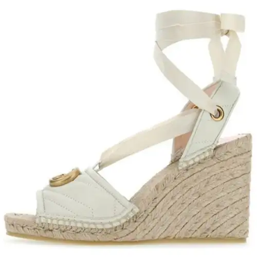 GUCCI GG Marmont Stylish Sandal Women's White