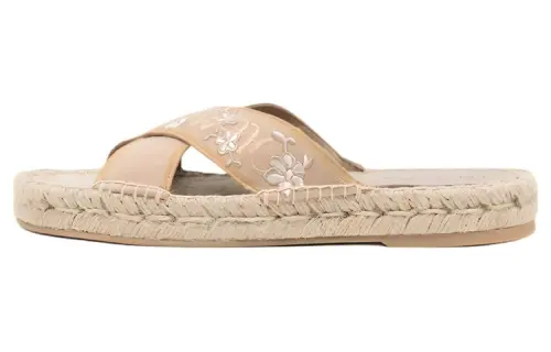 OFF WHITE Logo embroidered Floral Slippers Women's