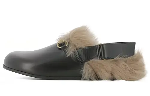 GUCCI Leather Casual Shoes Men's Black