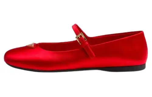 PRADA Mary Jane Shoes Women's Red