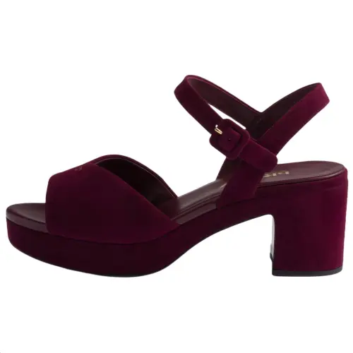 PRADA One Strap Sandals 6.5cm Women's Burgundy