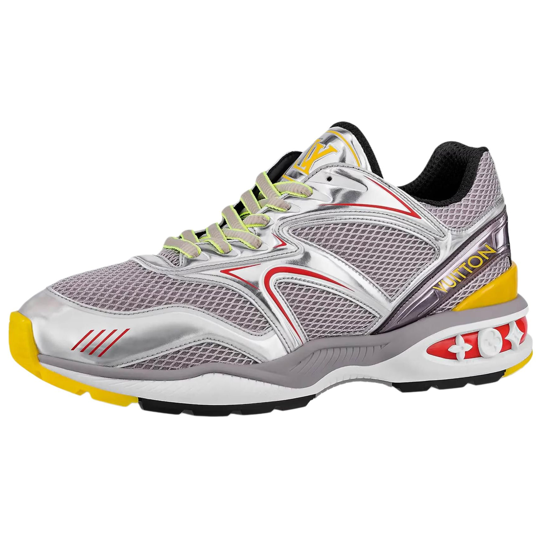 LOUIS VUITTON Trail Low top Casual Shoes Men's Gray Silver