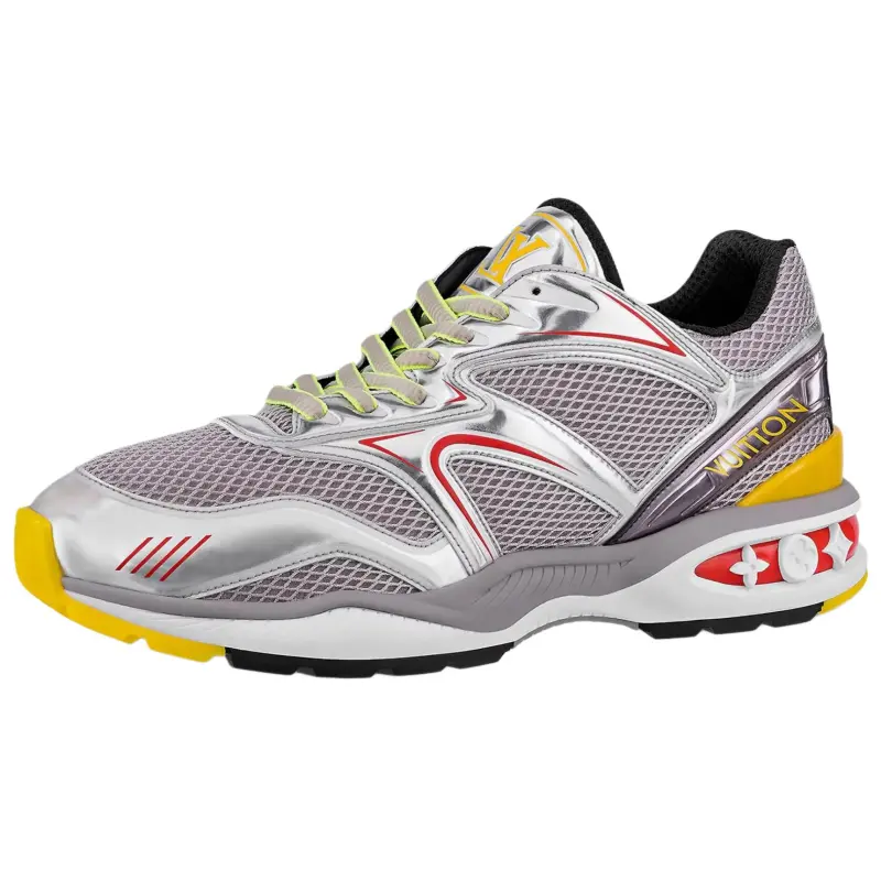 LOUIS VUITTON Trail Low top Casual Shoes Men's Gray Silver