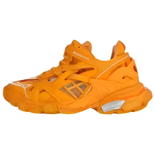 Balenciaga Track 2.0 Leather Low top Chunky Sneakers Women's Orange